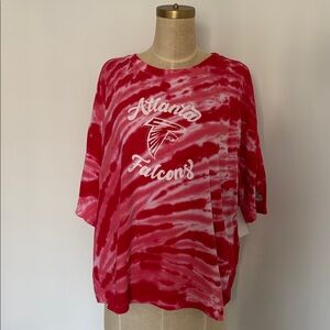 Wear by Erin Andrews Red Tie-Dye Shirt Falcons